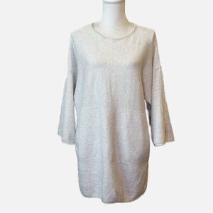 J. Jill Pure Jill Cotton Cashmere Cozy Tunic Top with Pocket Medium